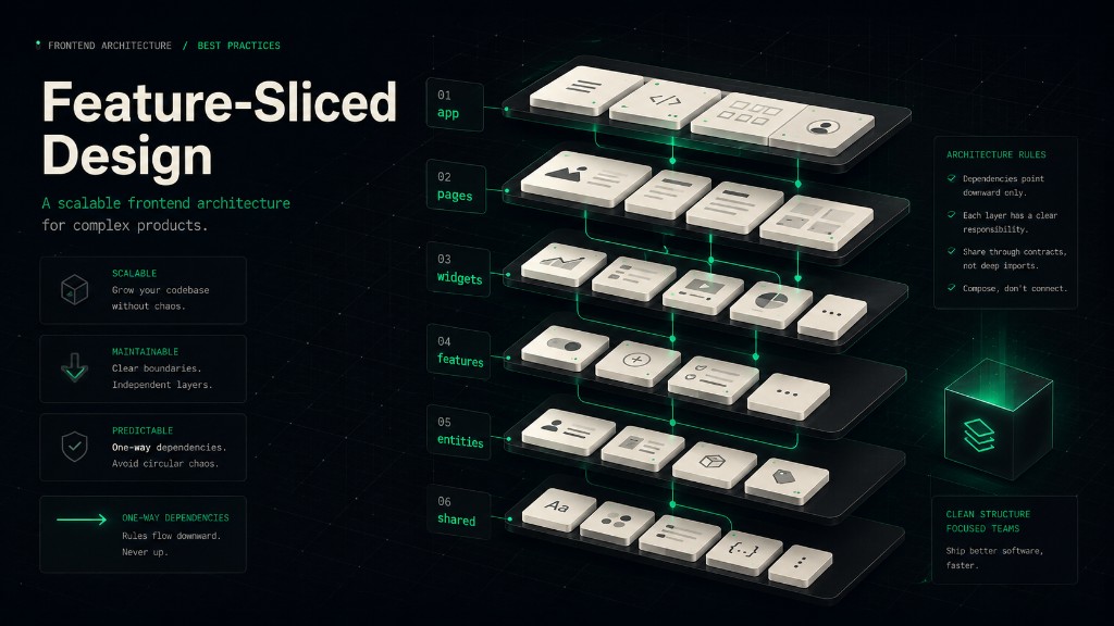 Feature-Sliced Design en frontend: arquitectura para escalar React sin convertirlo en una bola de barro