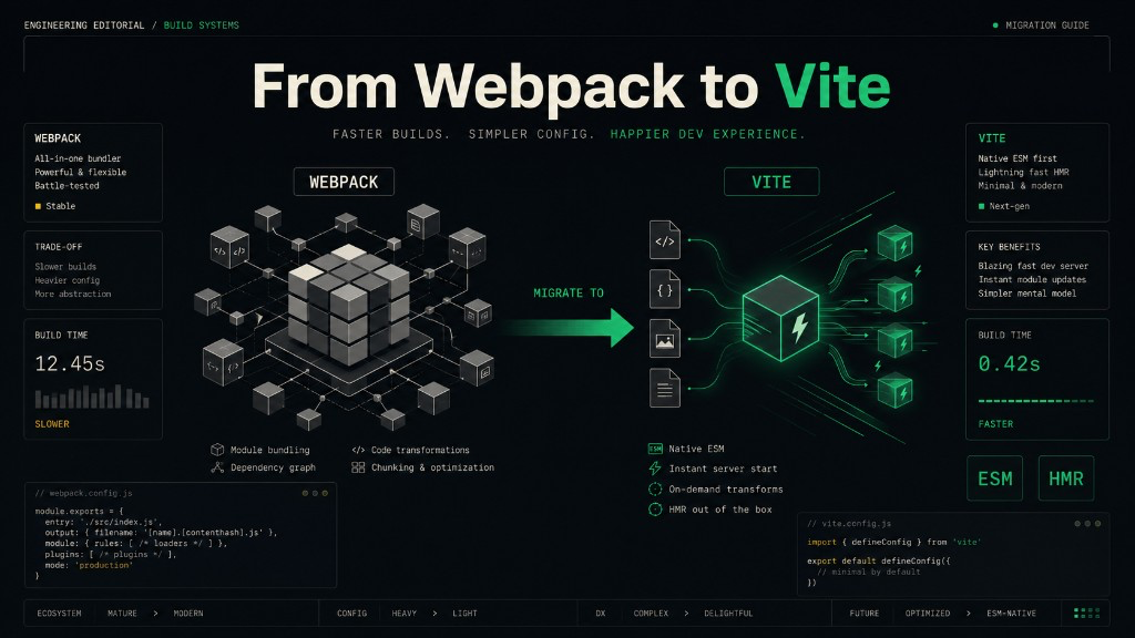 Migración de Webpack a Vite en 2022: más velocidad sin romper nada